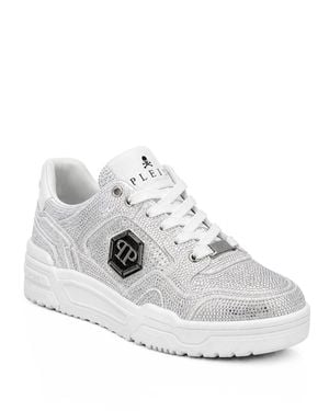 Philipp Plein Low Top Predator V2 Strass - White