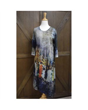 Inoa City Scape Dress - Green