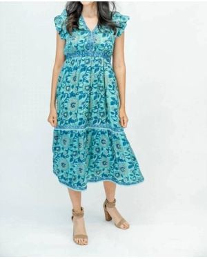 Clara the Label Kira Midi Dress - Blue