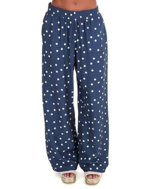 She + Sky Sweet Talk Polka Dot Pants - Blue