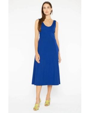 Ripley Rader Ponte Knit Scoop Midi Dress - Blue