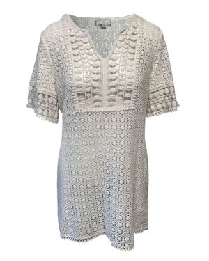 Miguelina Cocktail Lace Dress - Gray