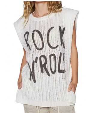 Pol Rock N Roll Sleeveless Sweater - Gray