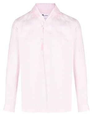 Doppiaa Long Sleeve Buttoned Polo - Pink
