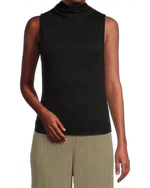 Michael Stars Chiara Drape Neck Tank - Black