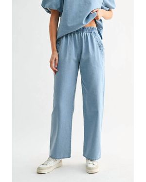 Joh Demna Relaxed Straight Leg Pants - Blue