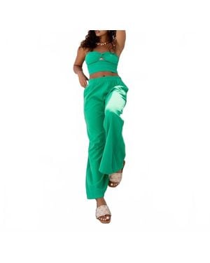 Blanco BY NATURE Azurra Flowy Pants - Green
