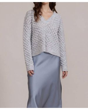 Lucy Paris Finley Textured Sweater - Gray