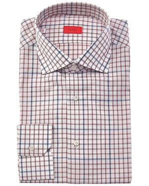 Isaia Milano Mix Dress Shirt - Red