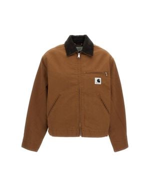 Carhartt Og Detroit Winter Dearborn Cotton Canvas Jacket - Brown