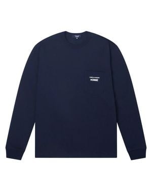 Comme des Garçons Long-Sleeve Pocket Cotton T-Shirt - Blue