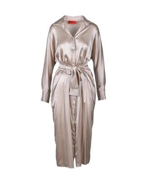 Wild Cashmere Silk Chemise Dress - Gray