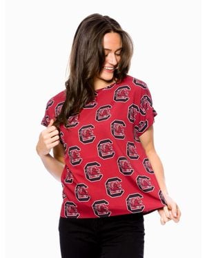 Stewart Simmons Carolina Gamecocks Rolled Cuff Blouse - Red