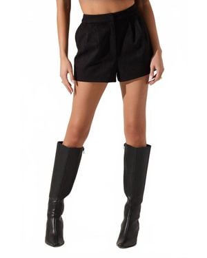 Astr Jude Faux Suede Shorts - Black