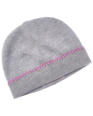 Brodie Cashmere Whipstitch Cashmere Beanie - Gray
