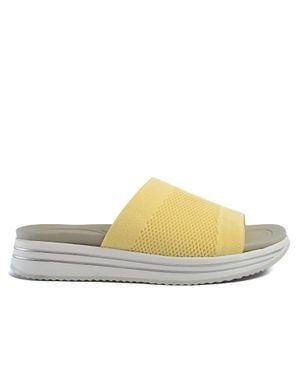 Remonte Knit Slide Sandal - Yellow