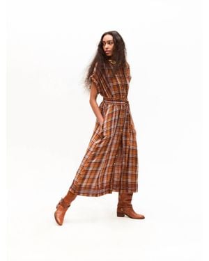 Carolina K Valerie Kaftan Midi Dress - Brown