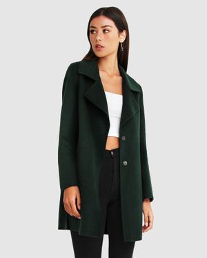 Belle & Bloom Ex-Boyfriend Wool Blend Oversized Jacket - Green