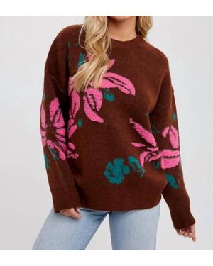 Bluivy Textured Floral Motif Pullover