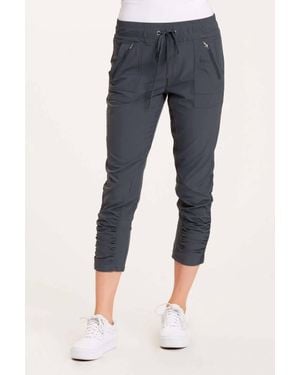 XCVI Aksana Ruched Leg Panels Legginig - Blue