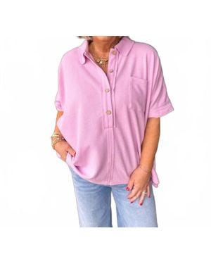 Umgee Button Up Top - Purple