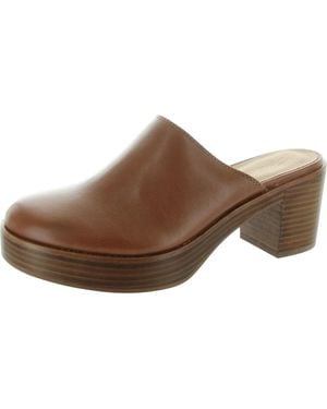 Madewell Padded Insole Leather Block Heels - Brown