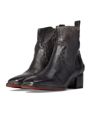 Bed Stu Bed Stu Merryli Boots Leather Square Toe Block Heel Khd1057 - Black