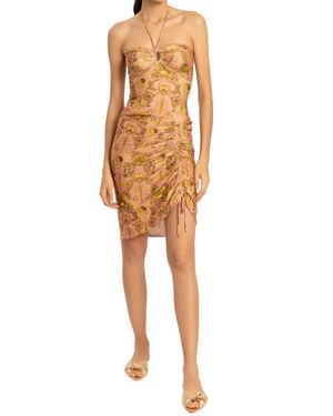 Adriana Degreas Seashell Frilled Midi Dress - Pink