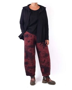 Grizas Printed Cotton Terry Pants - Blue