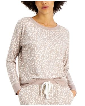Alfani Printed Hacci Pajama Top - Multicolor