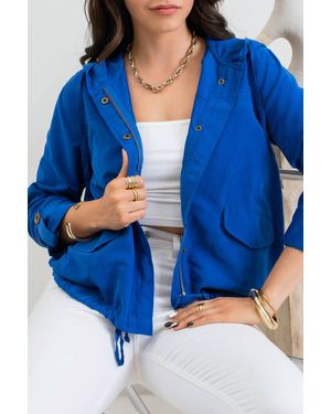 Blu Pepper Zip Up Hooded Jacket - Blue