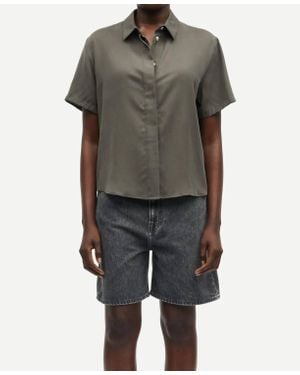Samsøe & Samsøe Mina Short Sleeve Shirt - Gray