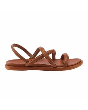 Olukai Tiare Leather Strappy Sandals - Brown