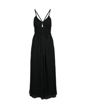 Dondup Long Chiffon Dress - Black