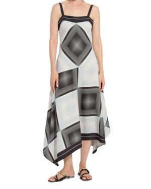 Lyssé Sarai Handkerchief Asymetric Dress - Gray