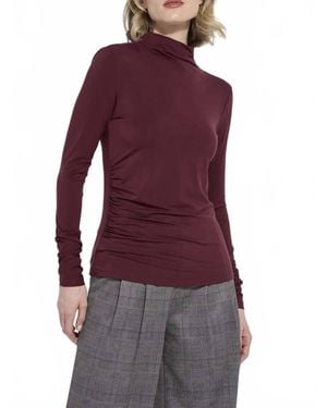 Lyssé Jovita Funnel Neck Blouse - Purple