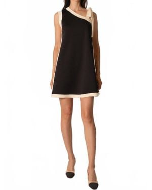 P.Cill Phoebe Contrast Tie Strap Dress - Black