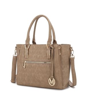 MKF Collection by Mia K Cairo M Signature Satchel Handbag - Brown