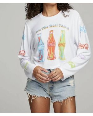 Chaser Brand Coca Cola Neon Pop Art Top Coca Cola Neon Pop Art Top - Gray