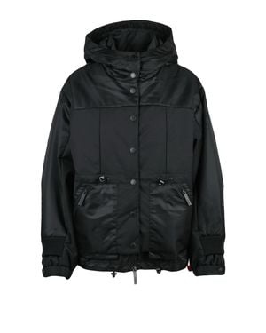 AFTER LABEL Boxy Brennero Jacket With High Collar And Contrast Panels - Black