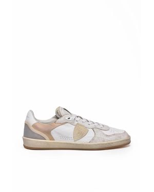 Philippe Model Veau Cracklé Sneakers - White