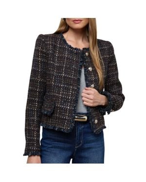 L'Agence Zaya Tweed Jacket - Black