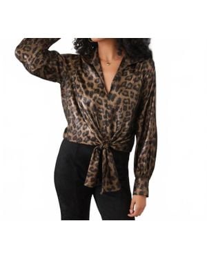 Karen Kane Tie Front Top - Black