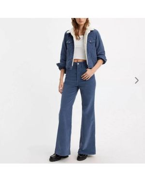 Levi's Premium Ribcage Bell Corduroy Pants - Blue