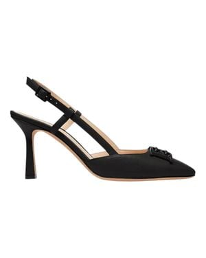 Bally Eva High Heel Slingback Leather Pumps - Black