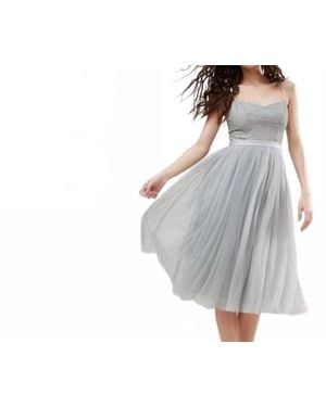 Needle & Thread Ballerina Midi Dress - Gray