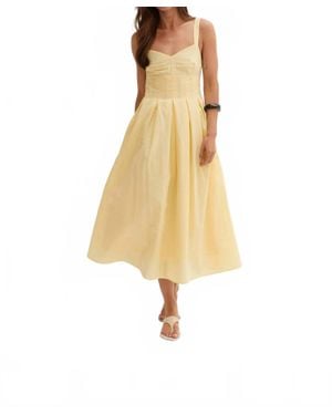 Crescent Valerie Bustier Fit And Flare Dress - Yellow