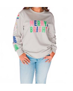 Layerz Clothing Merry Crewneck Sweatshirt - Gray