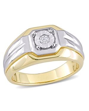 Mimi & Max 1/10Ct Tdw Diamond Ring And - Metallic