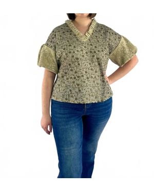 Voya The Stella Shimmer Blouse - Multicolor